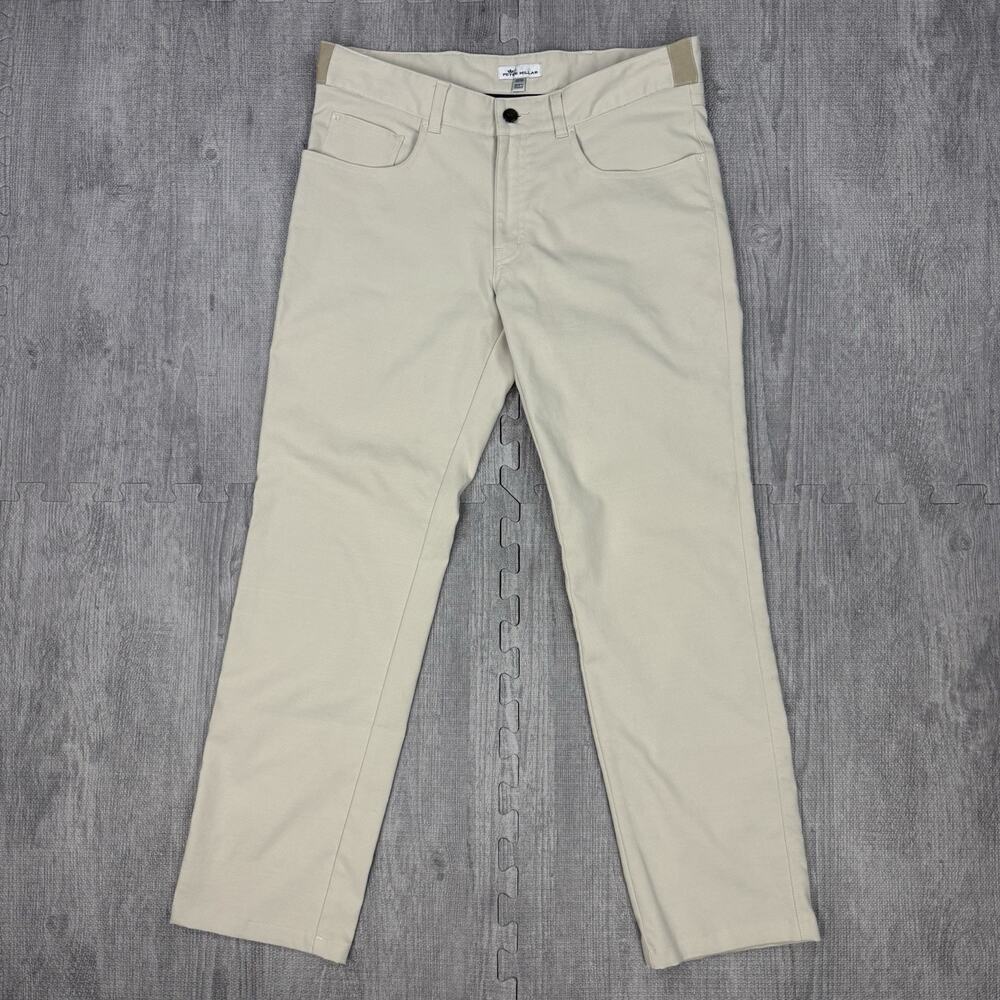Peter Millar EB66 Pant Men's 32x29 Beige Performance Five-Pocket Stretch **READ
